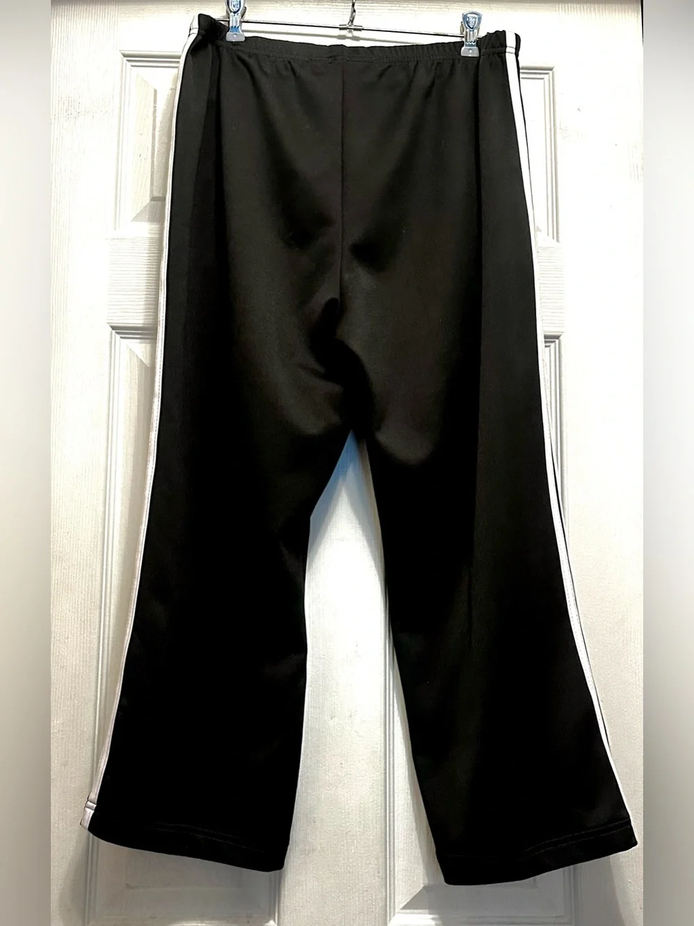 Men's Black Track Bomber Jacket with White Stripes